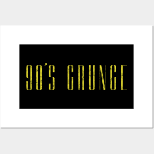 90s Grunge Yellow Posters and Art